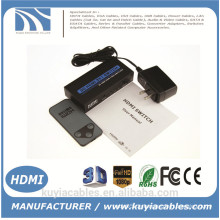 Hochwertiger Metal Shell HDMI Schalter 3x1 Switcher Konverter Adapter Unterstützung Audio HDMI 1.3 3D Video 720p 1080i 1080p